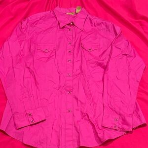Wrangler Hot Pink Collared Shirt